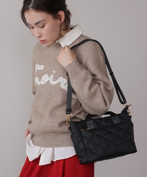 Bou Jeloud(ブージュルード)の「キルトバッグS(ハンドバッグ・レディース・ブラック・ONESIZE)」の9枚目の写真