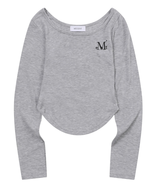 MUCENT(ムセント)の「アスティスリムUネックカットソー(3カラー)(Tシャツ/カットソー・レディース・ホワイト/グレー/ブラック・FREE)」の4枚目の写真