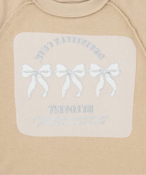 by LOVEiT（バイラビット）の「リボントレーナー（スウェット・キッズ・ブルーグレー/ブラック/ベージュ・130cm/120cm/160cm/140cm/150cm）」の11枚目の写真