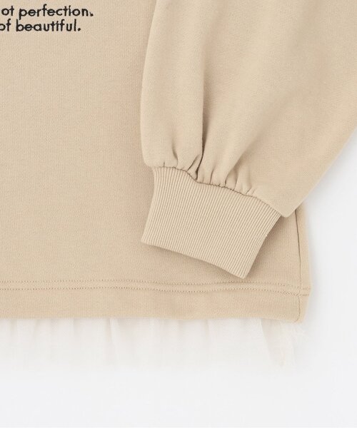 by LOVEiT（バイラビット）の「リボントレーナー（スウェット・キッズ・ブルーグレー/ブラック/ベージュ・130cm/120cm/160cm/140cm/150cm）」の4枚目の写真