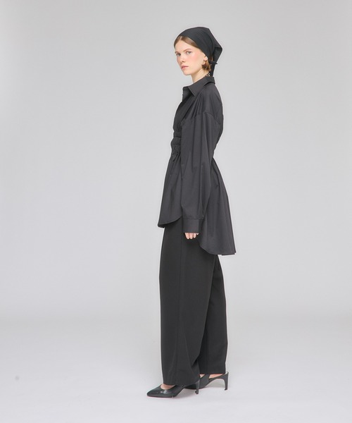 Nora Lily elle(ノラリリーエル)の「【Nora Lily】「elle」Shifted Pocket Wide Pants(スラックス・レディース・ブラウン/グレー/ブラック・FREE)」の17枚目の写真