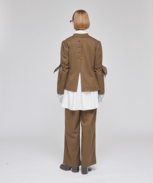 Nora Lily elle(ノラリリーエル)の「【Nora Lily】「elle」Shifted Pocket Wide Pants(スラックス・レディース・ブラウン/グレー/ブラック・FREE)」の15枚目の写真