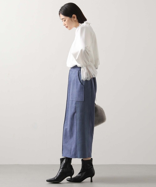 Gready Brilliant（グレディブリリアン）の「ハイネックレースキャンディスリーブブラウス（シャツ/ブラウス・レディース・ブラック/オフホワイト・38）」の3枚目の写真