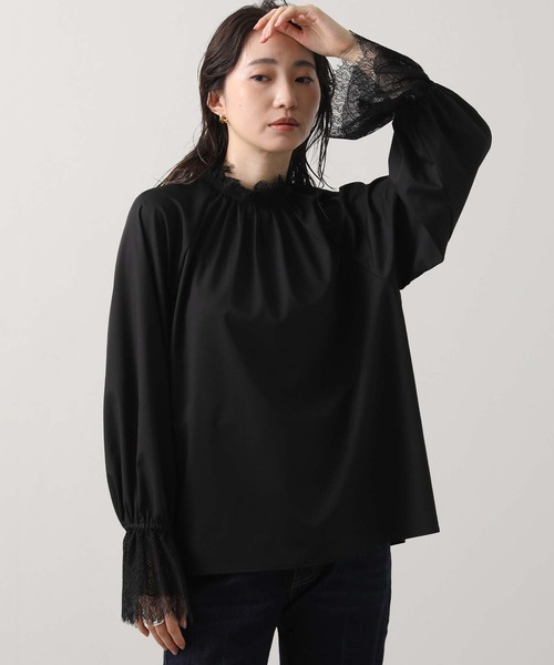Gready Brilliant（グレディブリリアン）の「ハイネックレースキャンディスリーブブラウス（シャツ/ブラウス・レディース・ブラック/オフホワイト・38）」の21枚目の写真