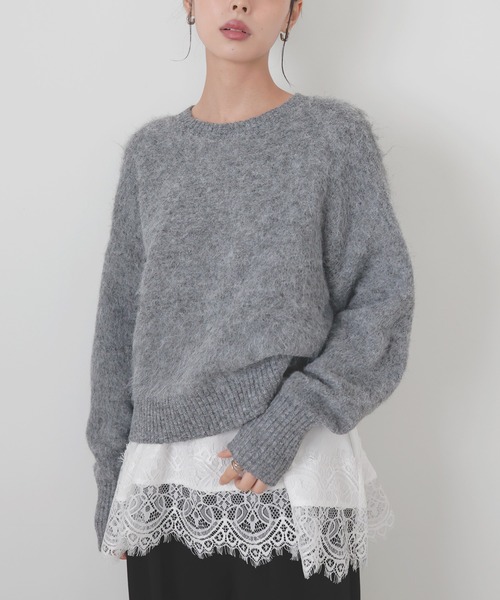 モヘアシャギーニットプルオーバー（ニット/セーター）｜LIAN（リアン