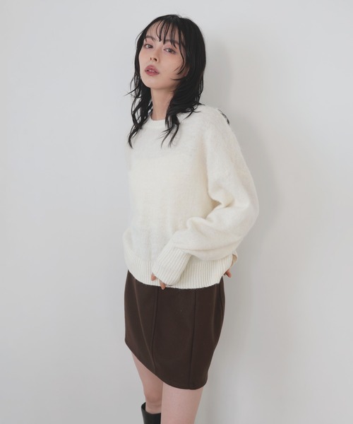 LIAN(リアン)の「モヘアシャギーニットプルオーバー(ニット/セーター・レディース・ライム/ピンク/オフホワイト/チャコールグレー・FREE)」の14枚目の写真