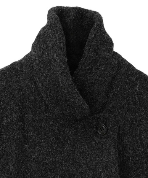 CLANE（クラネ）の「【CLANE/クラネ】DOUBLE WOOL LONG COAT/ダブルウールロングコート/チェスターコート（チェスターコート・レディース・グレー/ブラック/ブラウン・0/1）」の16枚目の写真