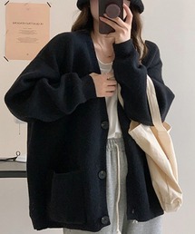 シンプルニットカーディガン
