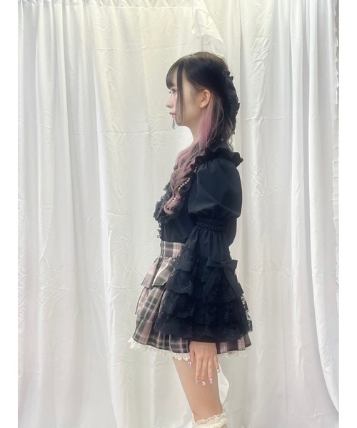 Ank Rouge（アンクルージュ）の「おリボン姫袖ブラウス（シャツ/ブラウス・レディース・ブラック/ホワイト・M）」の11枚目の写真