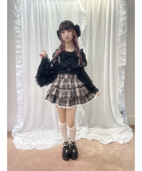 Ank Rouge（アンクルージュ）の「おリボン姫袖ブラウス（シャツ/ブラウス・レディース・ブラック/ホワイト・M）」の18枚目の写真