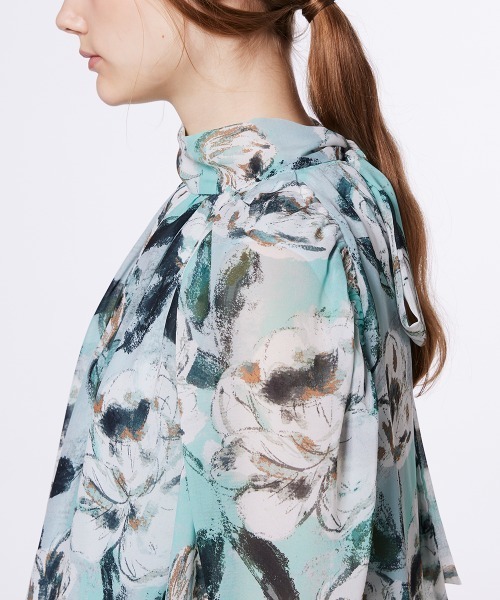 フラワーシフォン ボウタイブラウス（シャツ/ブラウス）｜Sov.（ソブ