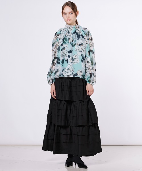 フラワーシフォン ボウタイブラウス（シャツ/ブラウス）｜Sov.（ソブ