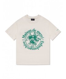 ウィメンズルリスエンボクロップTシャツクリームグリーン(FCC2TS387W)