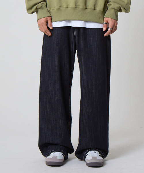 UNKNOWN PLANET(アンノウンプラネット)の「デイリー ワイド デニムパンツ インディゴ(デニムパンツ・レディース・その他・SMALL/MEDIUM/LARGE)」の3枚目の写真