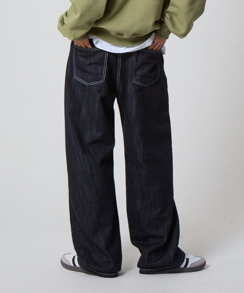 UNKNOWN PLANET(アンノウンプラネット)の「デイリー ワイド デニムパンツ インディゴ(デニムパンツ・レディース・その他・SMALL/MEDIUM/LARGE)」の7枚目の写真