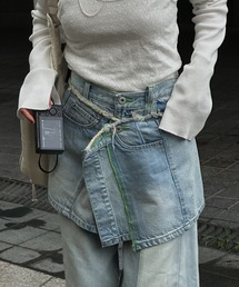 Ameri（アメリ）の「NEON STITCH REMAKE DENIM BELT（ベルト）」