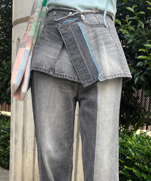 NEON STITCH REMAKE DENIM BELT（ベルト）｜Ameri（アメリ）の