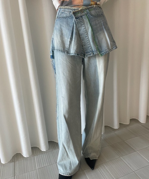 NEON STITCH REMAKE DENIM BELT（ベルト）｜Ameri（アメリ）の