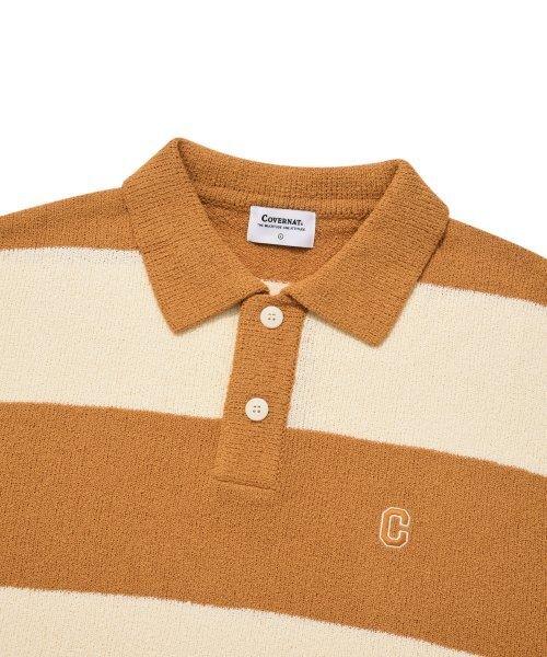 COVERNAT（カバーナット）の「Cロゴストライプカラー ハーフニット オレンジ（ニット/セーター・レディース・その他・MEDIUM/LARGE/SMALL/X-LARGE）」の3枚目の写真