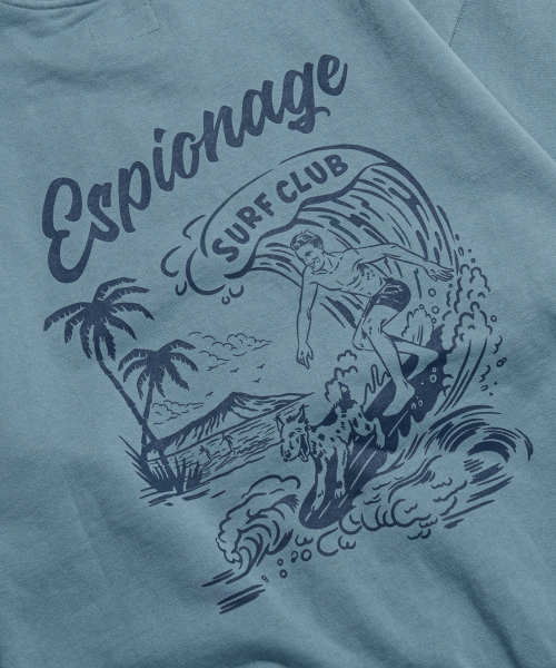 ESPIONAGE（エスピオナジ）の「Surf Club Heavyweight Sweatshirt Vintage Blue（スウェット・レディース・その他・X-LARGE/LARGE/MEDIUM）」の3枚目の写真