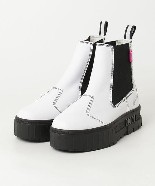 PUMA(プーマ)の「PUMA/プーマ ウィメンズ メイズ チェルシー POP ブーツ(ブーツ・レディース・ホワイト・24cm/24.5cm/23cm)」の1枚目の写真