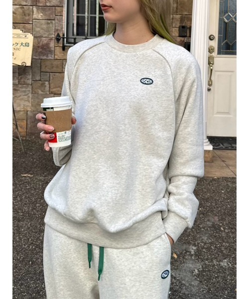 ELCHELE(エルチェレ)の「DISCUS FRENCHTERRY PULLOVER(スウェット・レディース・オートミール/コーラル/ブラック・FREE)」の2枚目の写真