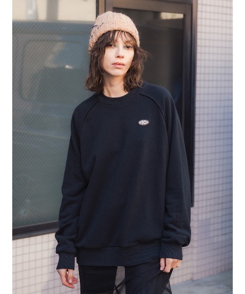 ELCHELE(エルチェレ)の「DISCUS FRENCHTERRY PULLOVER(スウェット・レディース・オートミール/コーラル/ブラック・FREE)」の4枚目の写真
