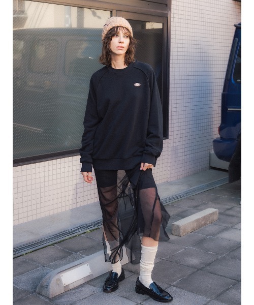ELCHELE(エルチェレ)の「DISCUS FRENCHTERRY PULLOVER(スウェット・レディース・オートミール/コーラル/ブラック・FREE)」の8枚目の写真