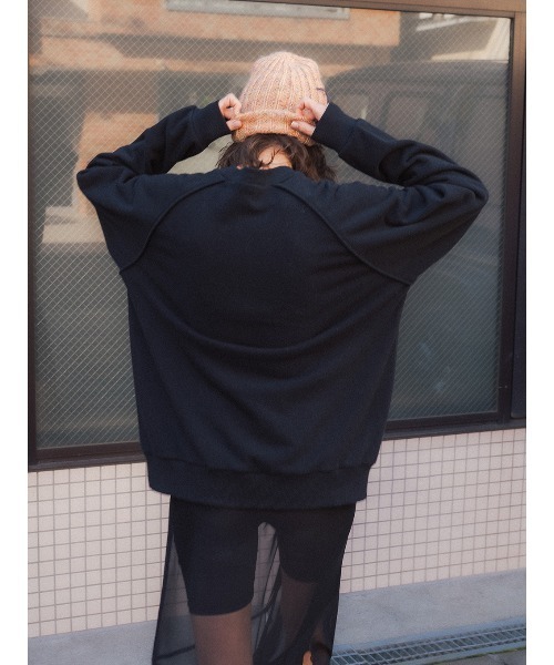 ELCHELE(エルチェレ)の「DISCUS FRENCHTERRY PULLOVER(スウェット・レディース・オートミール/コーラル/ブラック・FREE)」の6枚目の写真
