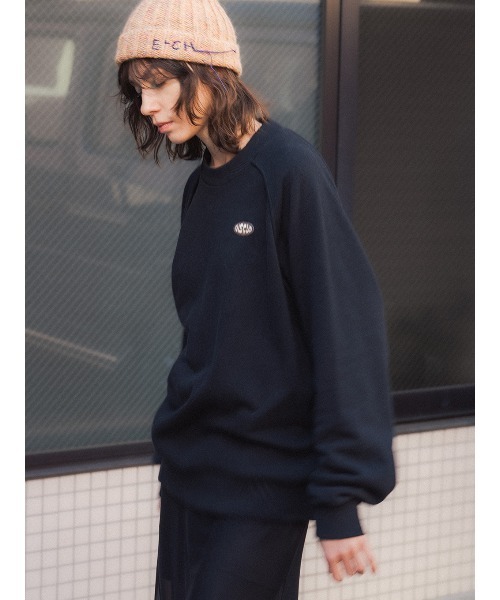 ELCHELE(エルチェレ)の「DISCUS FRENCHTERRY PULLOVER(スウェット・レディース・オートミール/コーラル/ブラック・FREE)」の5枚目の写真