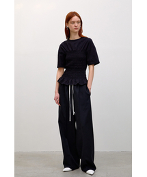 OVEOF（オブオブ）の「Evie Color Block String Pants_Black（スラックス）」
