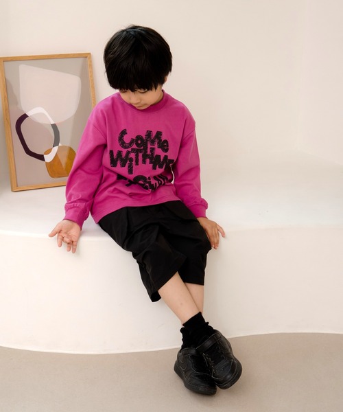 MAKE YOUR DAY（メイクユアデイ）の「6分丈ワイドパンツ■80～140cm（その他パンツ・キッズ・ベージュ/オレンジ/ブラック・80/90/100/110/120/130/140）」の4枚目の写真