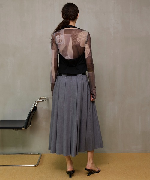 MAISON SPECIAL(メゾンスペシャル)の「Suiting Halter Neck Vest/スーチングホルターネックベスト(ベスト・レディース・グレー/ブラック・FREE)」の10枚目の写真