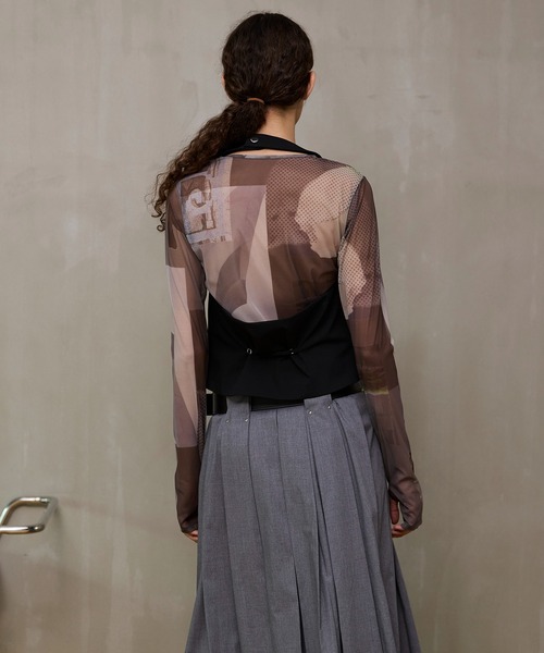 MAISON SPECIAL(メゾンスペシャル)の「Suiting Halter Neck Vest/スーチングホルターネックベスト(ベスト・レディース・グレー/ブラック・FREE)」の11枚目の写真