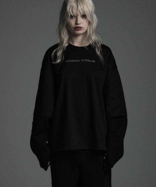 ROSEN KREUZ(ローゼンクロイツ)の「【Rosen Kreuz】the taste“V” LAYERED LONG SLEEVES / 【ローゼンクロイツ】レイヤード長袖Tシャツ(Tシャツ/カットソー・メンズ・ブラック・ONE SIZE)」の7枚目の写真