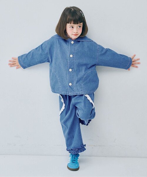 p.premier（ピードットプルミエ）の「セーラーシャツジャケット_ジュニア対応（シャツ/ブラウス・キッズ・ブルー/レッド/インディゴブルー/イエロー・80/90/100/110/120/130/140）」の9枚目の写真