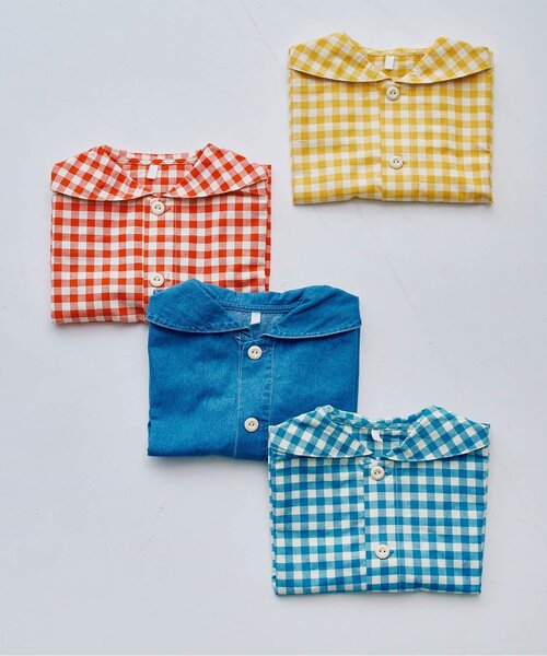 p.premier（ピードットプルミエ）の「セーラーシャツジャケット_ジュニア対応（シャツ/ブラウス・キッズ・ブルー/レッド/インディゴブルー/イエロー・80/90/100/110/120/130/140）」の21枚目の写真