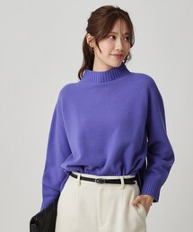 ニット/セーター（パープル/紫色系・ウォッシャブル加工）ファッション