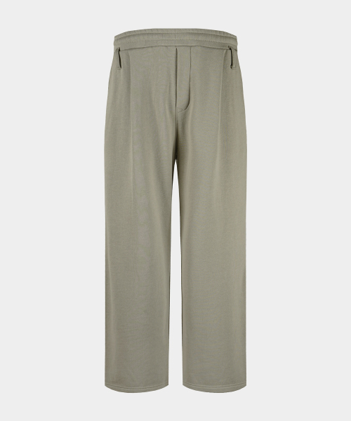 Comfort Loose Fit One-Tuck Sweatpants - Oxford Beige