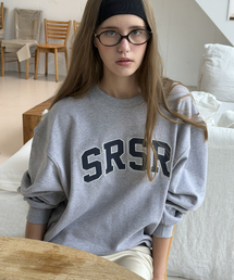 SO IR（ソイール）の「[起毛]SRSRシグネチャースウェットシャツ - グレー+ネイビー（スウェット）」