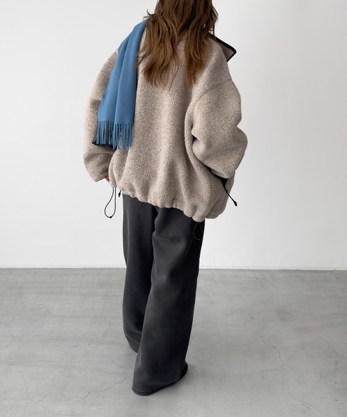 CANAL JEAN(キャナルジーン)の「Lakey Park ピグメントスウェットパンツ(スウェットパンツ・レディース・アイボリー/チャコールグレー・ONE SIZE)」の4枚目の写真