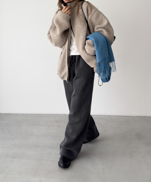 CANAL JEAN(キャナルジーン)の「Lakey Park ピグメントスウェットパンツ(スウェットパンツ・レディース・アイボリー/チャコールグレー・ONE SIZE)」の5枚目の写真