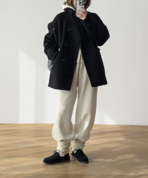 CANAL JEAN(キャナルジーン)の「Lakey Park ピグメントスウェットパンツ(スウェットパンツ・レディース・アイボリー/チャコールグレー・ONE SIZE)」の10枚目の写真