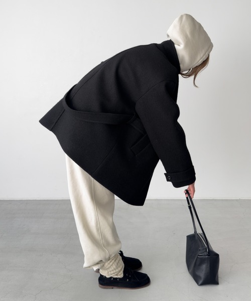 CANAL JEAN(キャナルジーン)の「Lakey Park ピグメントスウェットパンツ(スウェットパンツ・レディース・アイボリー/チャコールグレー・ONE SIZE)」の11枚目の写真