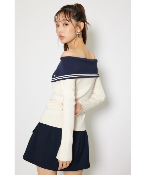 rienda(リエンダ)の「【POLO BCS】バイカラーニットトップス 秋服 冬服(ニット/セーター・レディース・ブラウン/アイボリー/ダークグレー・FREE)」の18枚目の写真