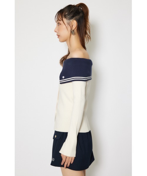 rienda(リエンダ)の「【POLO BCS】バイカラーニットトップス 秋服 冬服(ニット/セーター・レディース・ブラウン/アイボリー/ダークグレー・FREE)」の13枚目の写真