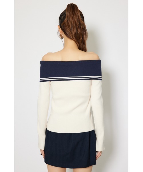 rienda(リエンダ)の「【POLO BCS】バイカラーニットトップス 秋服 冬服(ニット/セーター・レディース・ブラウン/アイボリー/ダークグレー・FREE)」の12枚目の写真