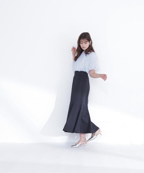 NATURAL BEAUTY BASIC(ナチュラルビューティーベーシック)の「◇ヘム切替マーメイドスカート(スカート・レディース・オフホワイト/ブラック/ネイビー・P/S/MEDIUM/SMALL)」の22枚目の写真