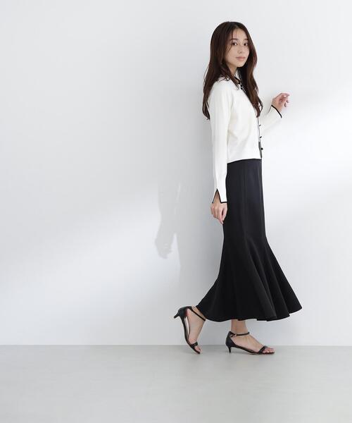 NATURAL BEAUTY BASIC(ナチュラルビューティーベーシック)の「◇ヘム切替マーメイドスカート(スカート・レディース・オフホワイト/ブラック/ネイビー・P/S/MEDIUM/SMALL)」の15枚目の写真
