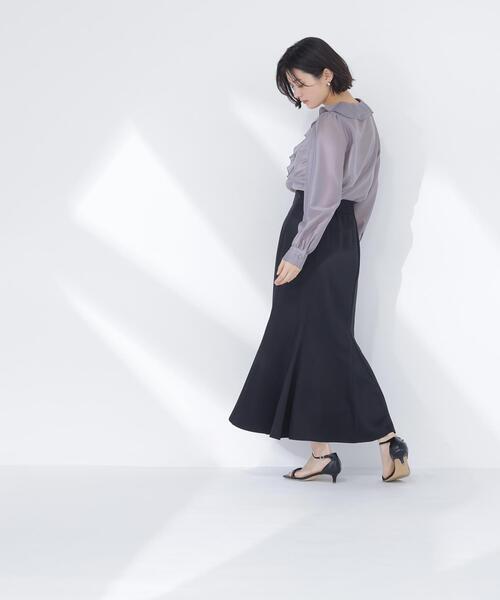 NATURAL BEAUTY BASIC(ナチュラルビューティーベーシック)の「◇ヘム切替マーメイドスカート(スカート・レディース・オフホワイト/ブラック/ネイビー・P/S/MEDIUM/SMALL)」の16枚目の写真
